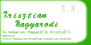 krisztian magyarodi business card